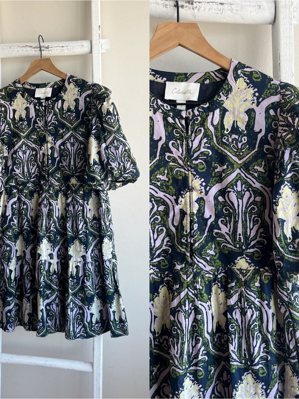 Cleobella Camden Print mini Ruffle Hem Dress